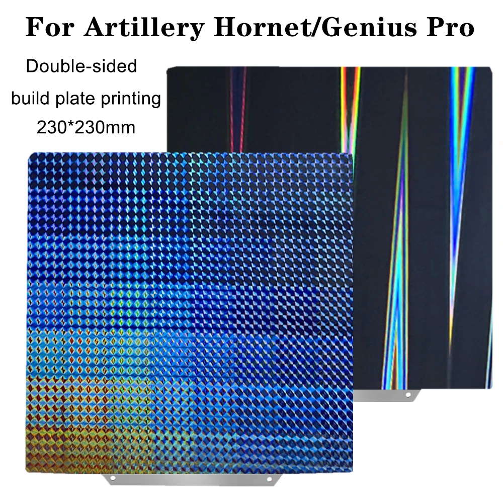 

For Artillery Hornet Build Plate Genius Pro PEI Sheet 230*230mm Double Side Print Spring Steel Sheet for Artillery Genius Plate