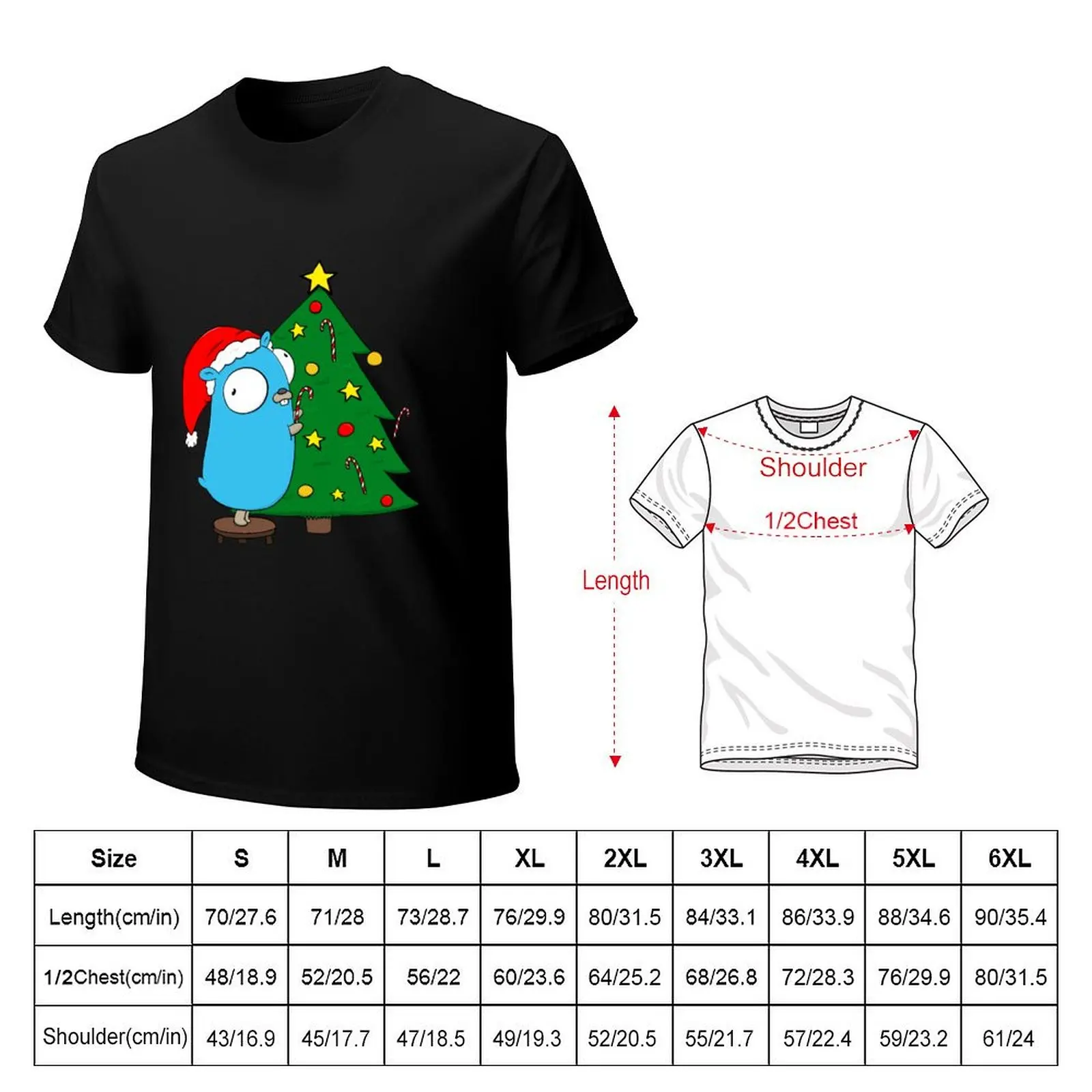Christmas Tree Gopher T-Shirt Summer Holiday T-Shirt
