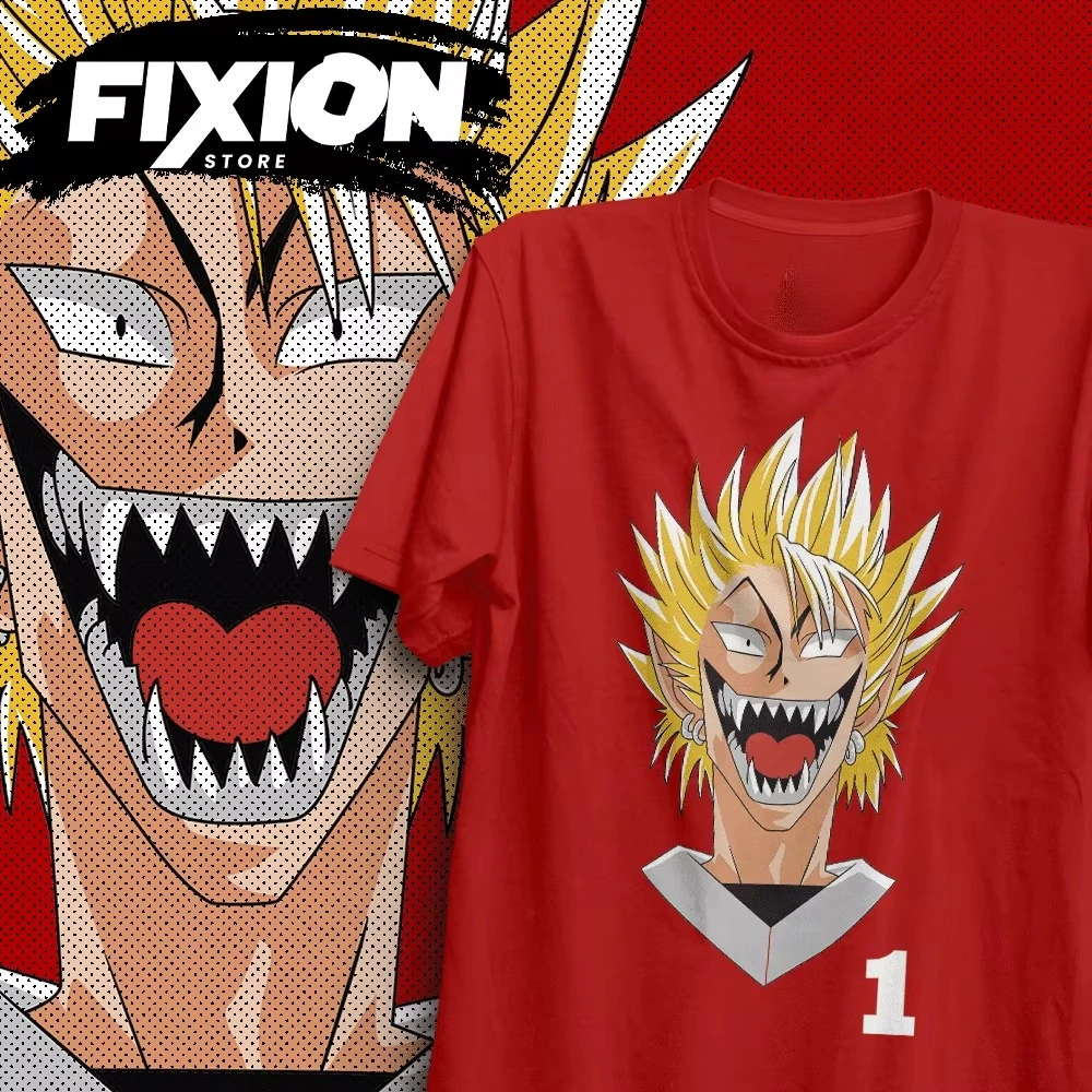 Camiseta de verano en oferta para Anime Eyeshield 21- Hiruma # MB [Rojo] Camiseta Mango de manga corta para hombre