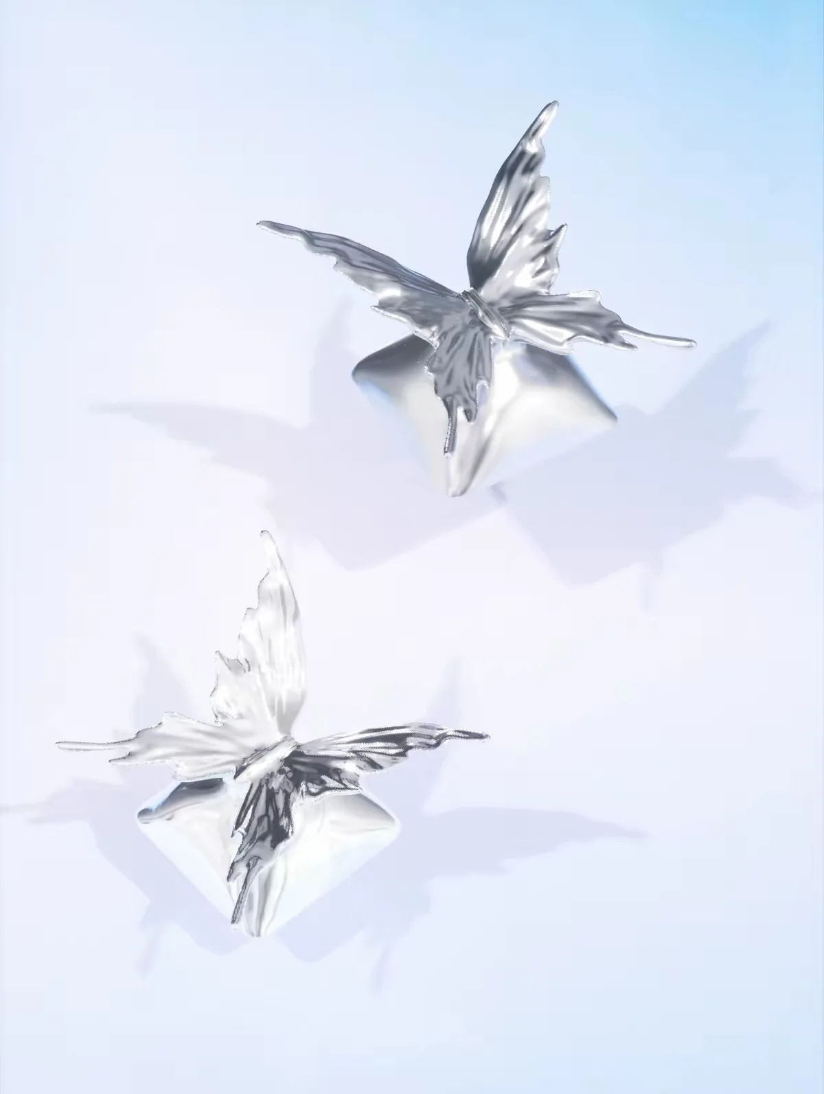 Original butterfly keycaps, personalized keycaps, ESC metal keycaps, single cross shaft.