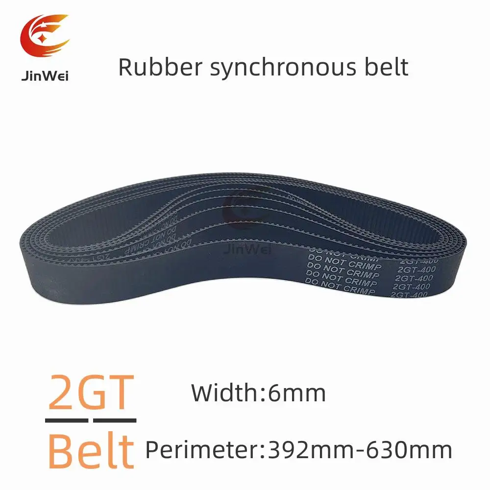 

2GT GT2 Width:6mm High-Quality Rubber Closed-Loop Timing Belt, Belt Circumference 392mm-630mm, Used For 3D Printers