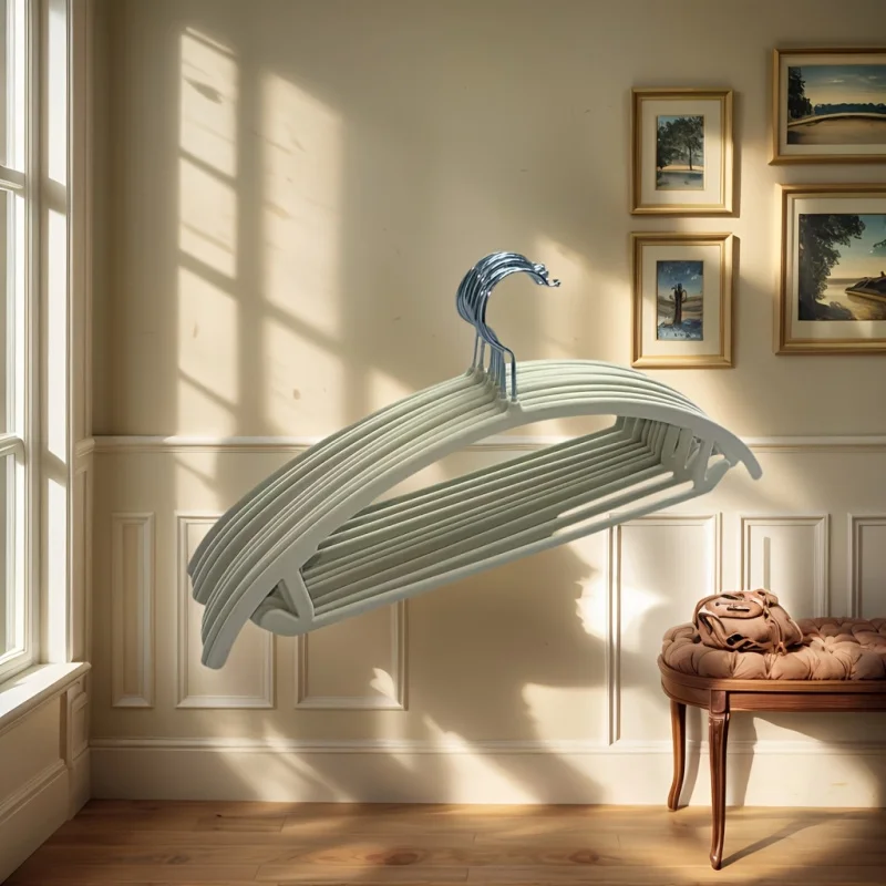 

1pc Flocking Clothes Hanger for Sweaters, Shirts and Jackets | Durable Space-Saving Organizer | Wardrobe Closet Storage