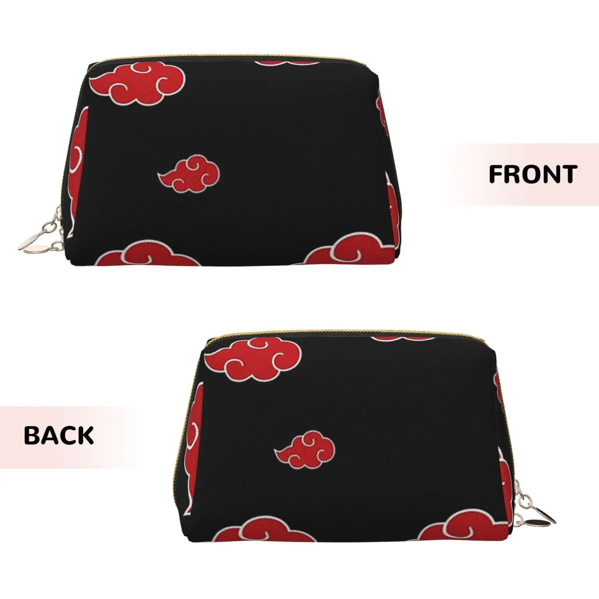 Black And Red Cloud Women Cosmetic Bag Travel Makeup Organizer Pouch Toiletry Storage Dopp Kit Case