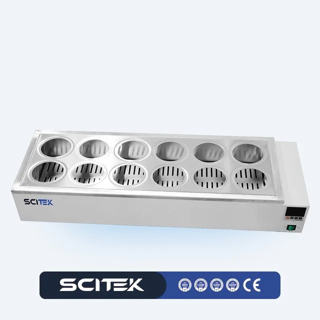 COOFULL Thermostatic Water Bath 5L 1row 2holes Overheat Protect System a Dry-burn Prevent Sensor Safety Lock High-definition LCD