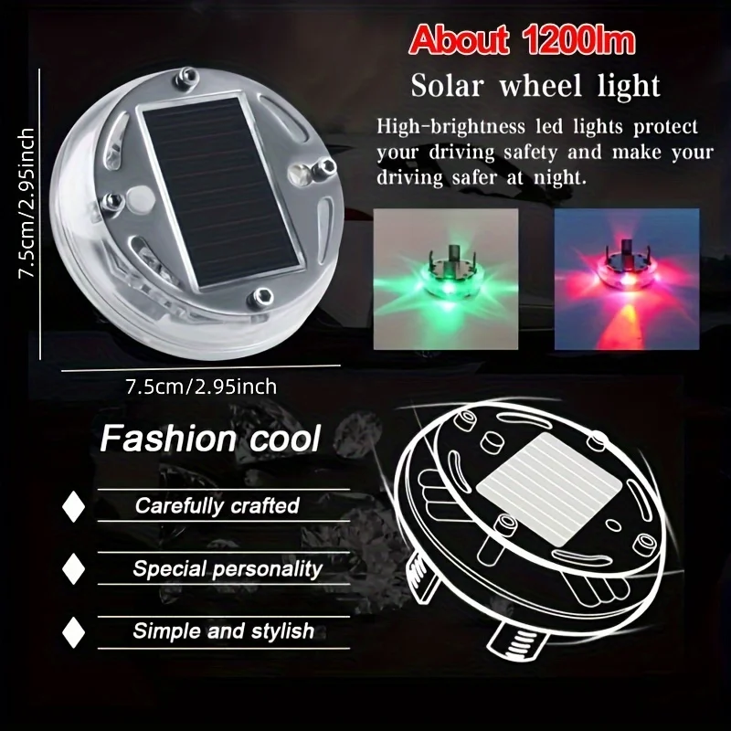 LED Light Solar Energy Flash Car Wheel Light Hub Bulb Tire Tyre Valve Car Motorcycle Tire Colorful Modes Valve Light Wheel Lamp