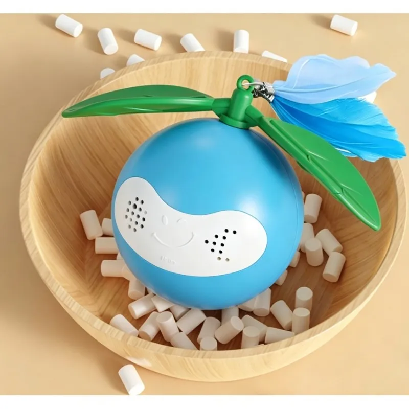 ABJN-Motion Sensor Enabled Self-Play LED Ball Cat , USB Rechargeable, Auto Obstacle Avoidance, One-Touch Start Design