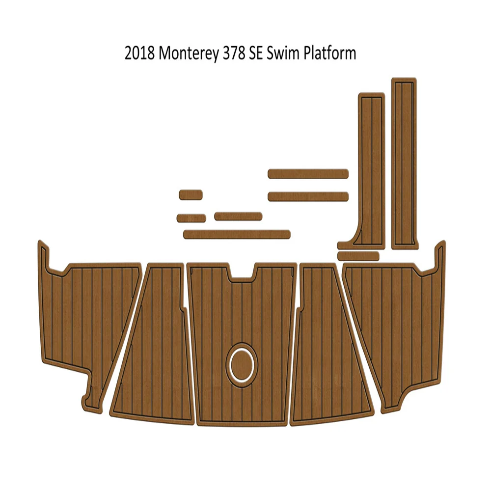 

2018 Monterey 378 SE Swim Platfrom Step Pad Boat EVA Foam Faux Teak Deck Floor SeaDek MarineMat Gatorstep Style Self Adhesive