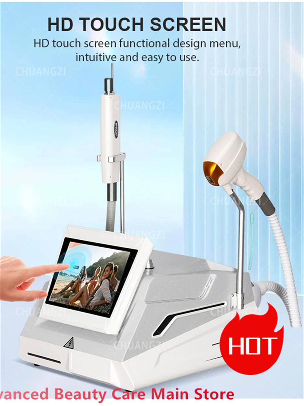 

New Portable 808 Diode Laser Hair Removal Machine 2in1 Picosecond Tattoo Removal Hair Removal Multifunctional Beauty Instrument