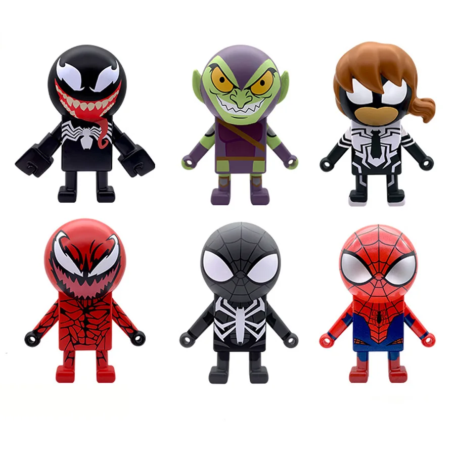 

Spiderman Wall Walker Spider Man Girl Garnage Venom Symbiote Suit Green Goblin Action Figure Table Decoration Kids Gifts Toys