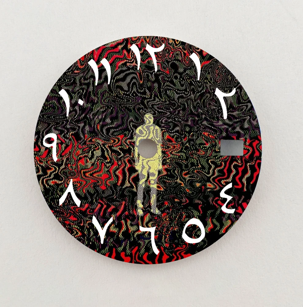 NH35 Dial 3D Pola Kreatif Dial 28.5Mm Angka Arab Dial NH36 Dial Cocok NH35/36 Gerakan Jam Tangan Pengganti Suku Cadang LOGO DIY