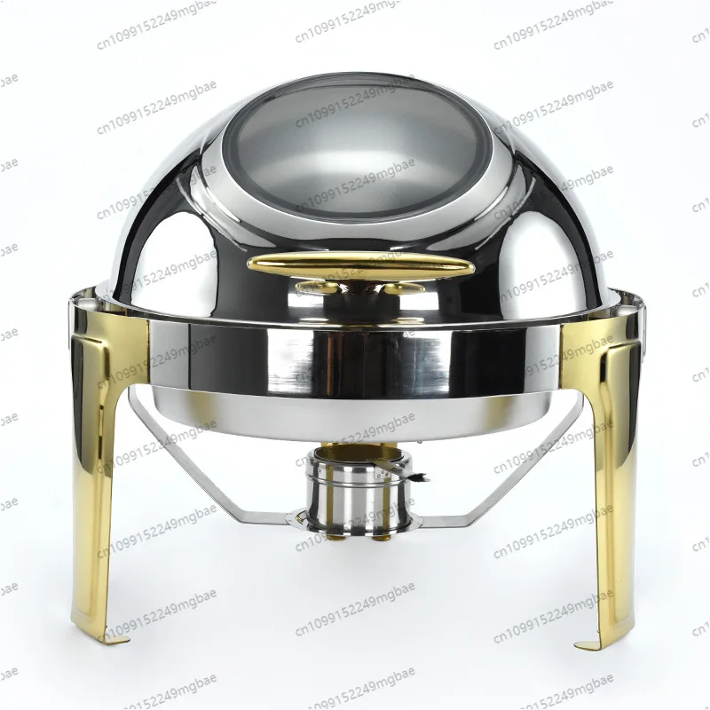 

Stainless Steel Round Full Clamshell Buffet Stove for Hotel Restaurant Alcohol Stove