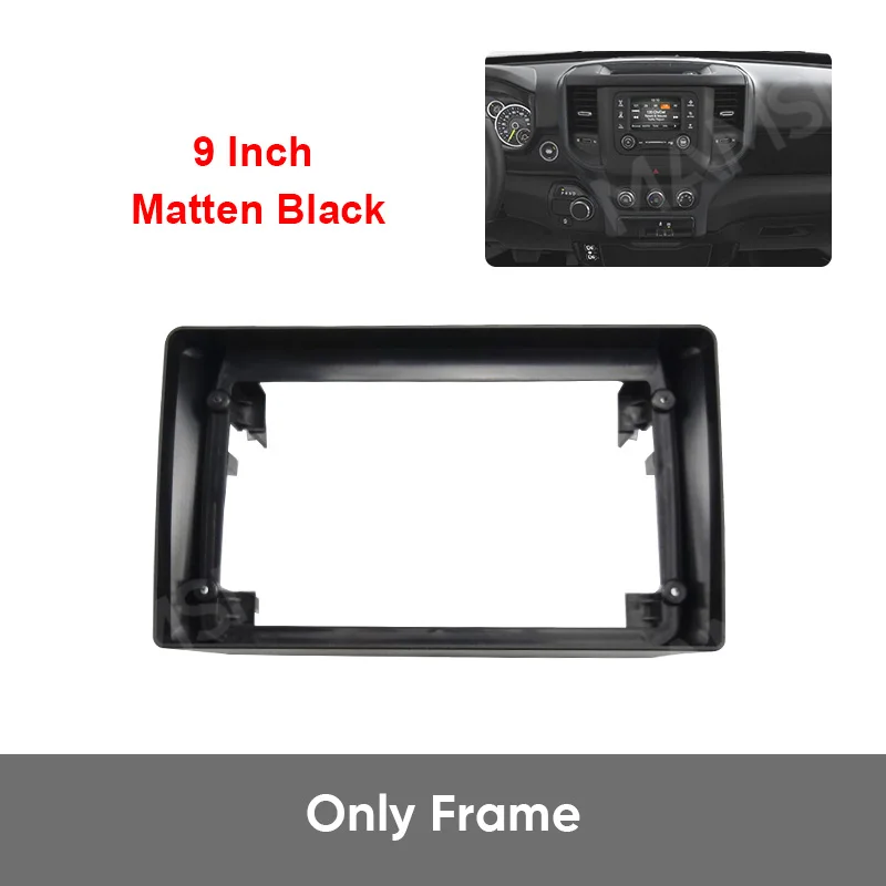 MAMSM 2DIN For DODGE RAM 2019 2020 2021 Car Central Control Android Screen Panel Frame Video DVD Fascia 9inch Dashboard Cover