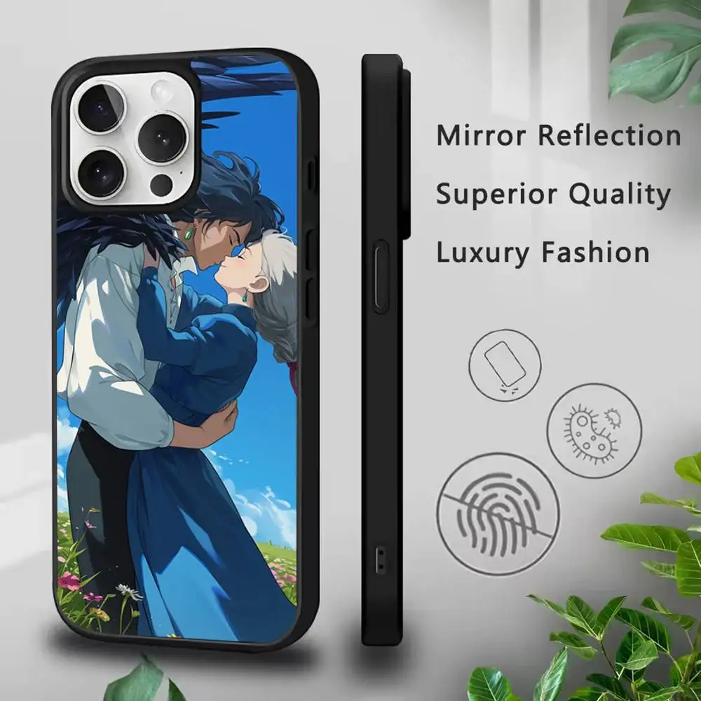 حافظة هاتف H-Howl Anime s-Sophie لهاتف iPhone 17,16,15,14,13,12,11,Pro,Max,Plus,Mini,SE4,E شحن لاسلكي مغناطيسي Magsafe