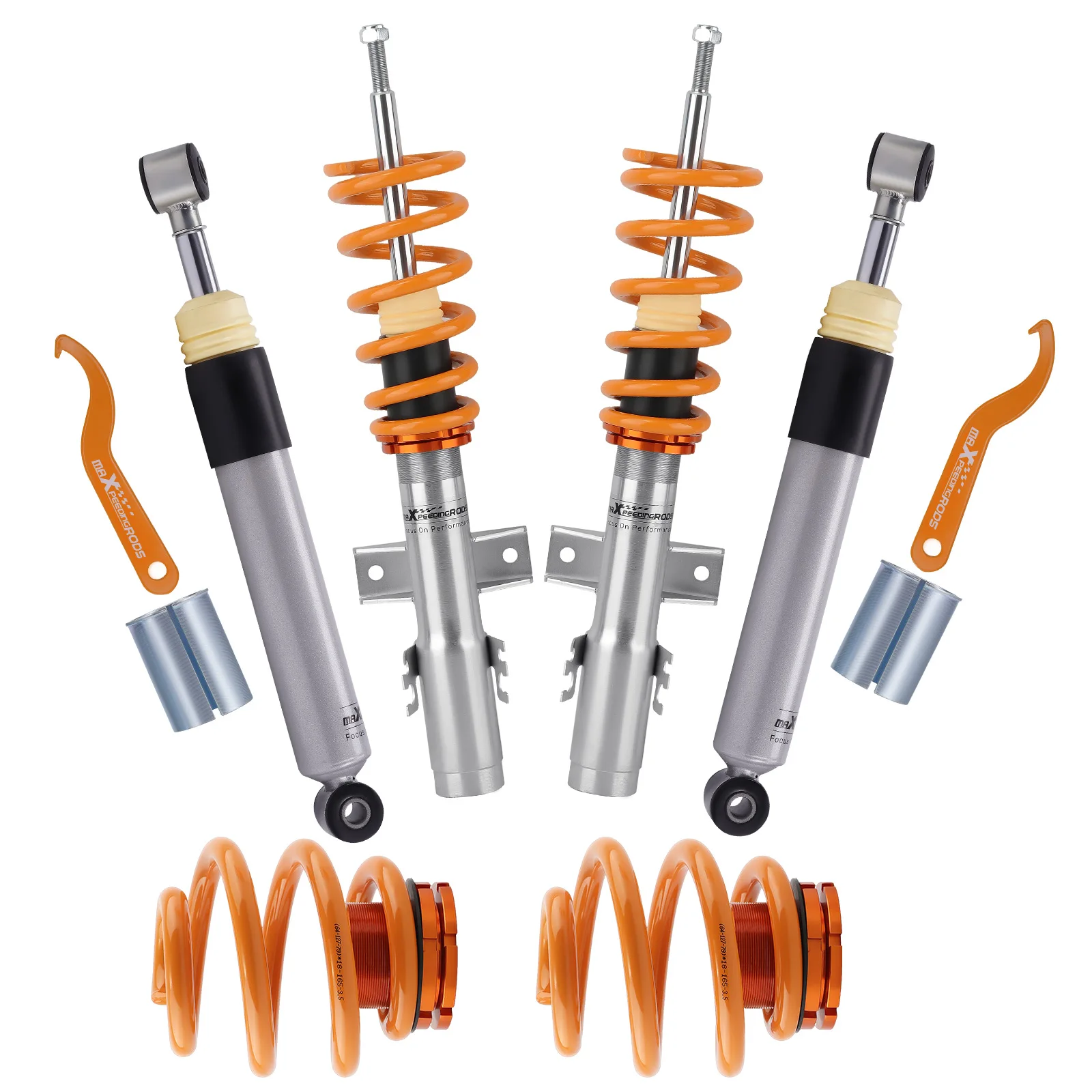 Street Coilovers for VW Transporter T5 Van T26 T28 T30 2003-2015 Shock Spring Coil Spring Coilover Shocks Absorber Suspension