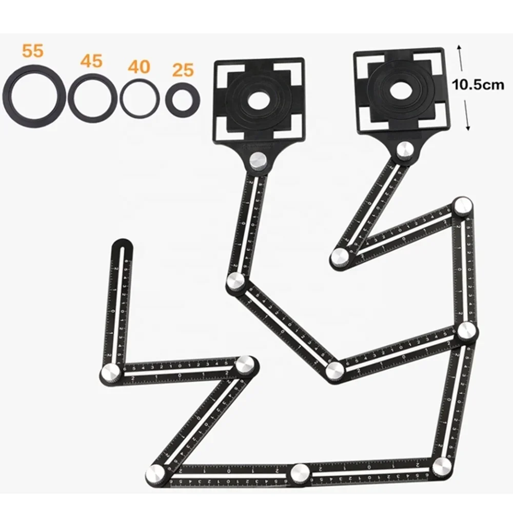 

Multi Angle Tool Six Slide angle Ruler Tile Hole with 5-Hole Positioning multi angle measuring ruler