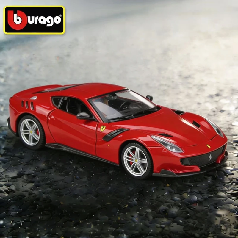 

Bburago 1:24 F12 TDF Модель спортивного автомобиля из сплава, литая металлическая игрушка, высокодетализированная коллекционная модель, украшение, подарок на день рождения для детей