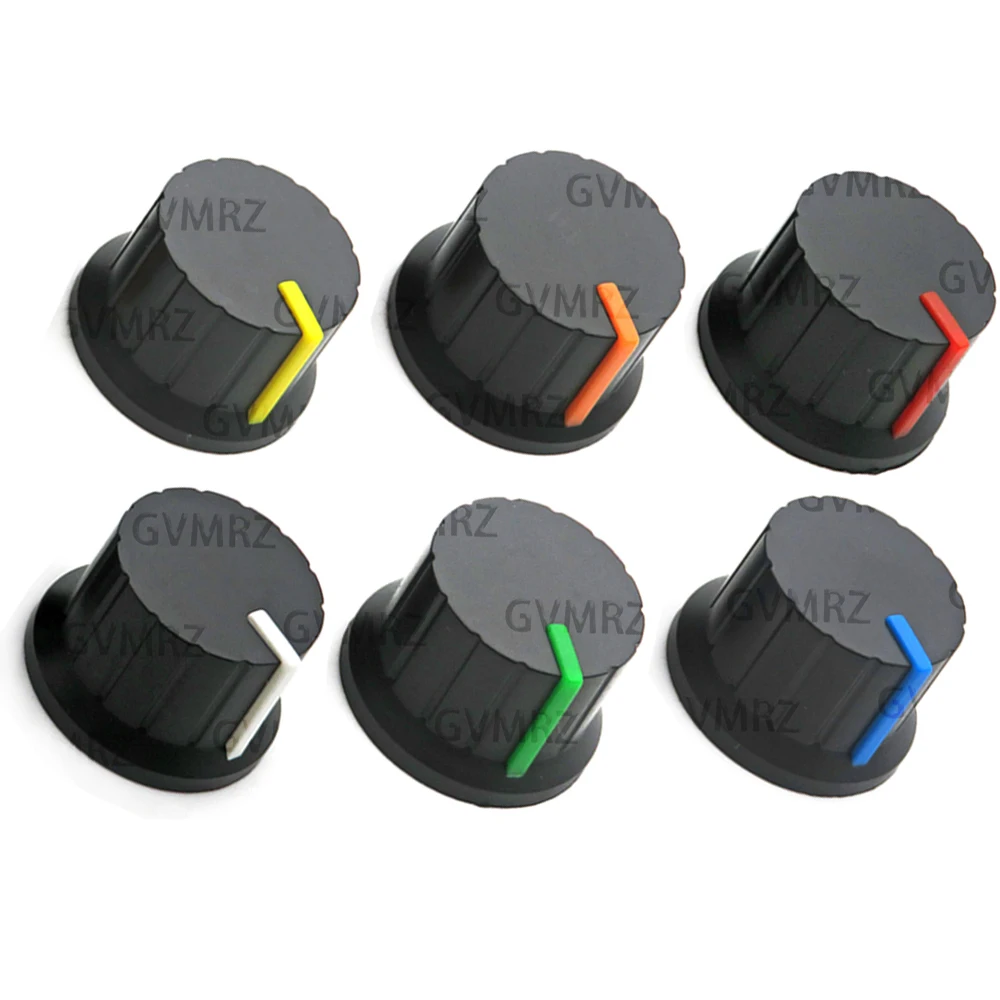10PCS 24x15mm Potentiometer Knob Cap Flower-axis Volume Control Knobs Red Yellow Green for Encoder White Orange Blue 24x15