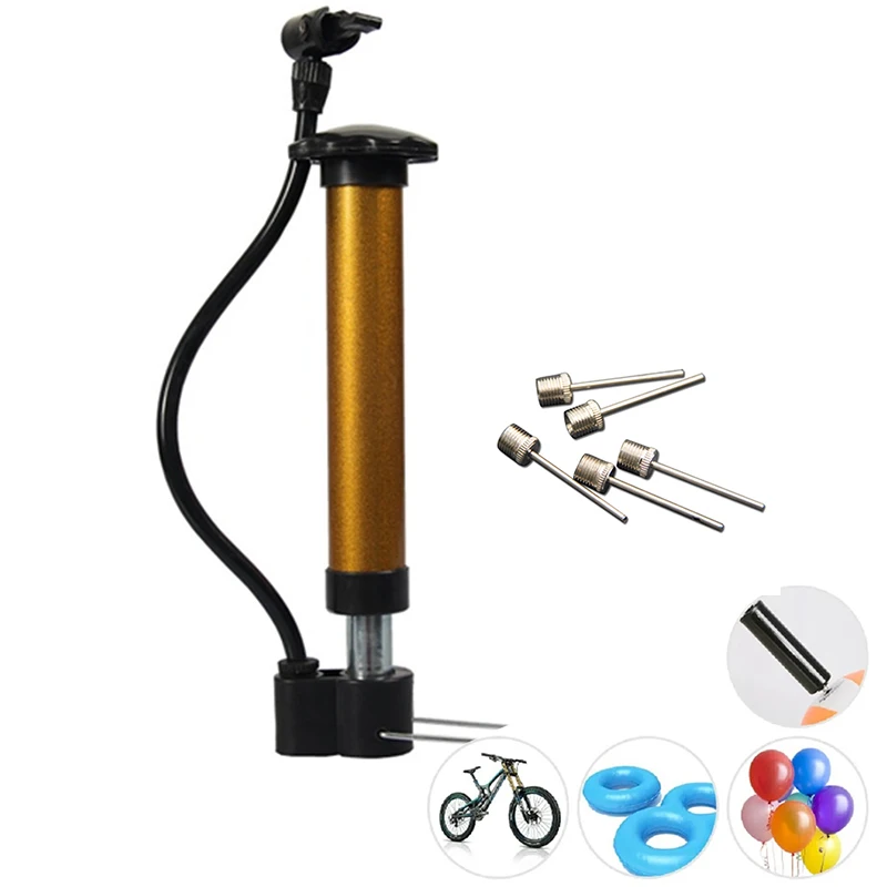 1Pcs Bicycle Pump Inflator Cycling Hand Mini High Pressure Bicycle Pumps Air Ball Pump For Football Basketball Bike Accessories