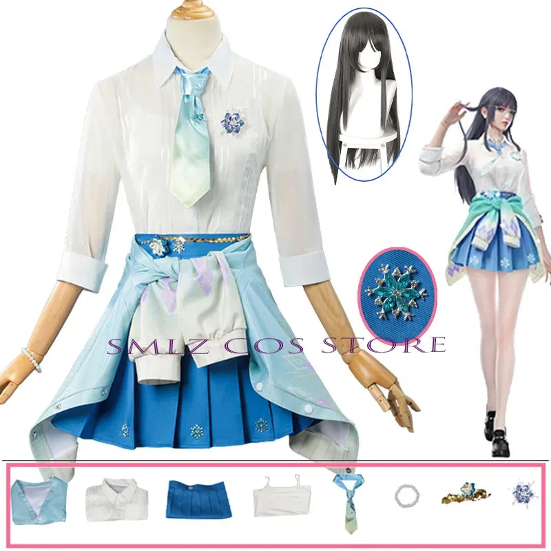 

Gu Justina Cosplay Costume Game Naraka Valentine's Day Cosplay Girl Uniform Wig Set Halloween Party Role Play Outfit for Woman