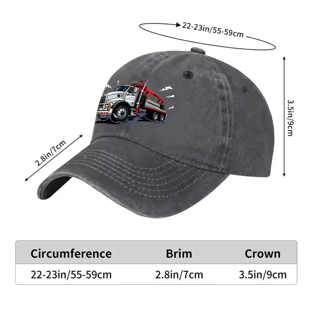 1pc 1pcs Unisex Vintage Duckbill Baseball Cap Suitable for Parties, Hook & Loop Closure, Lightweight Washed Retro, Fun Trailer P