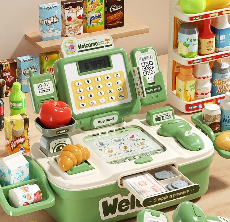 

Convenience store online celebrity explosions supermarket cash register toys play house girl kitchen simulation shopping cart