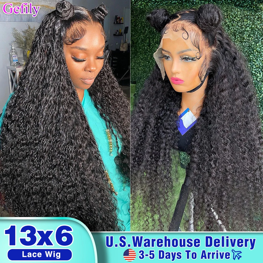 13X6 250 Density Deep Wave Wigs 30 Inch Curly Lace Frontal Human Hair Wig Brazilian Glueless Preplucked Baby Hair Ready To Go