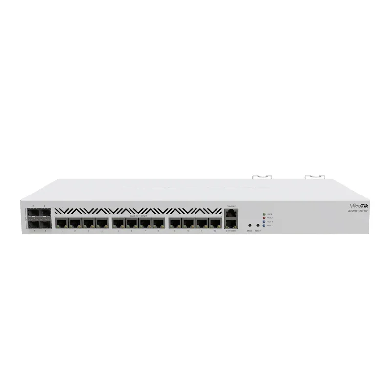 

Mikrotik CCR2116-12G-4S+ Router 16-core ARM CPU based CCR 36- core CCR, 6x faster BGP performance. Includes an M.2 PCIe slot