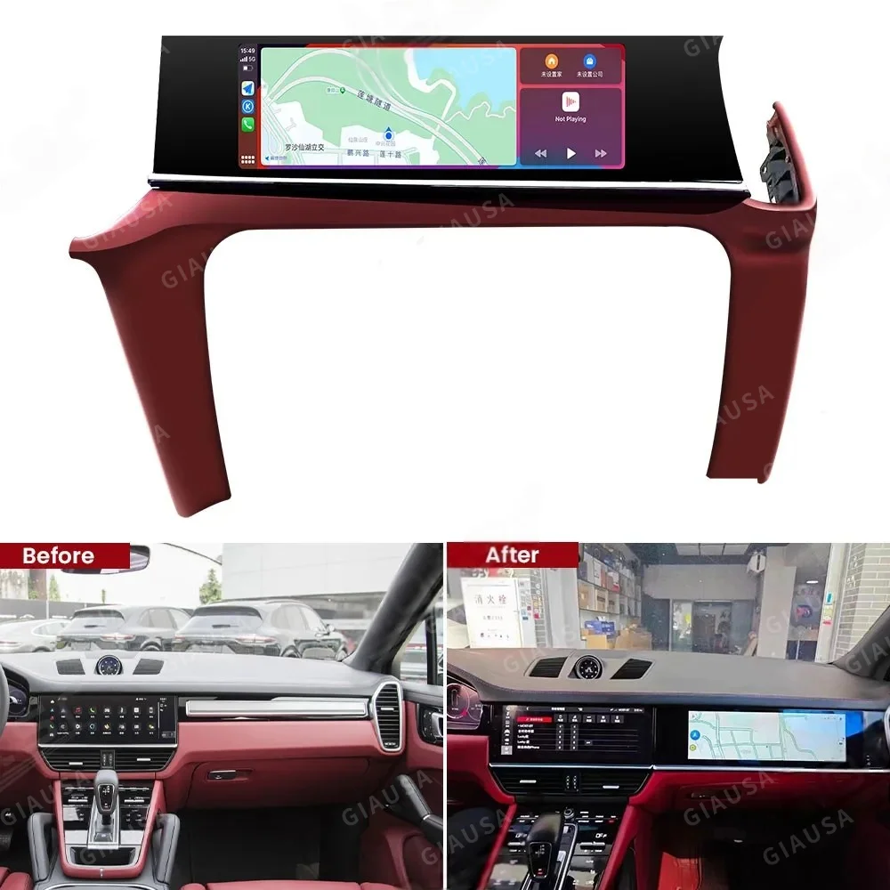 

15" Entertainment System Multimedia Player For Porsche Cayenne 2018-2024 Android Car Radio Navigation DSP 4G Car Co-pilot Screen