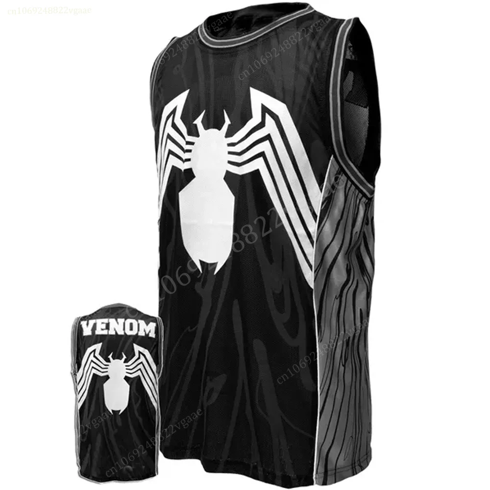 2024 Summer Spiderman Basketball Jersey Tank Top Men Boys Kids Clothes Children T Shirt Sportwear Training Uniform Disney