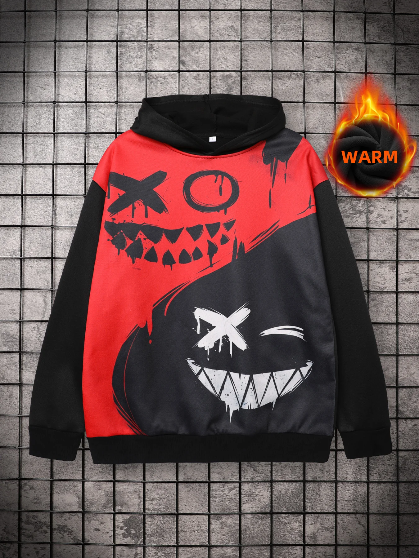 Sycpman Fleece Hoodie for Men Couple Loose Pullover Casual Streetwear Hoodies Adult Gift Sweatshirts Clothing Anime Clothes