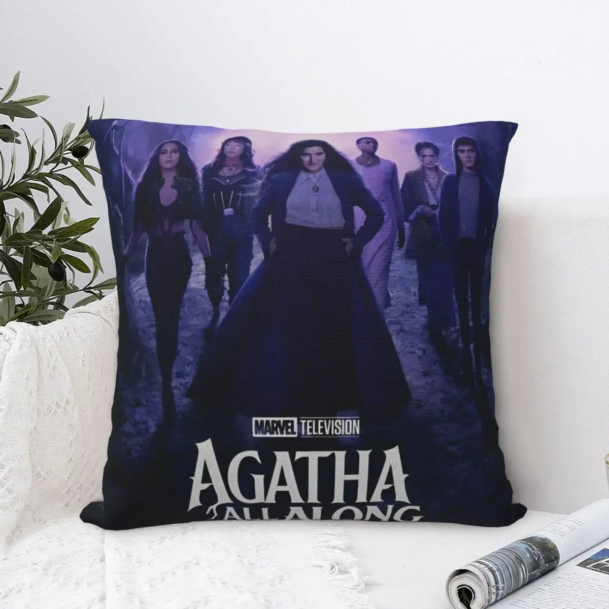 Agatha All Along Pillow Cases Fantasy Superhero Cushion Cover Creative Decor Throw Pillow Case Cover for Bed 45*45cm