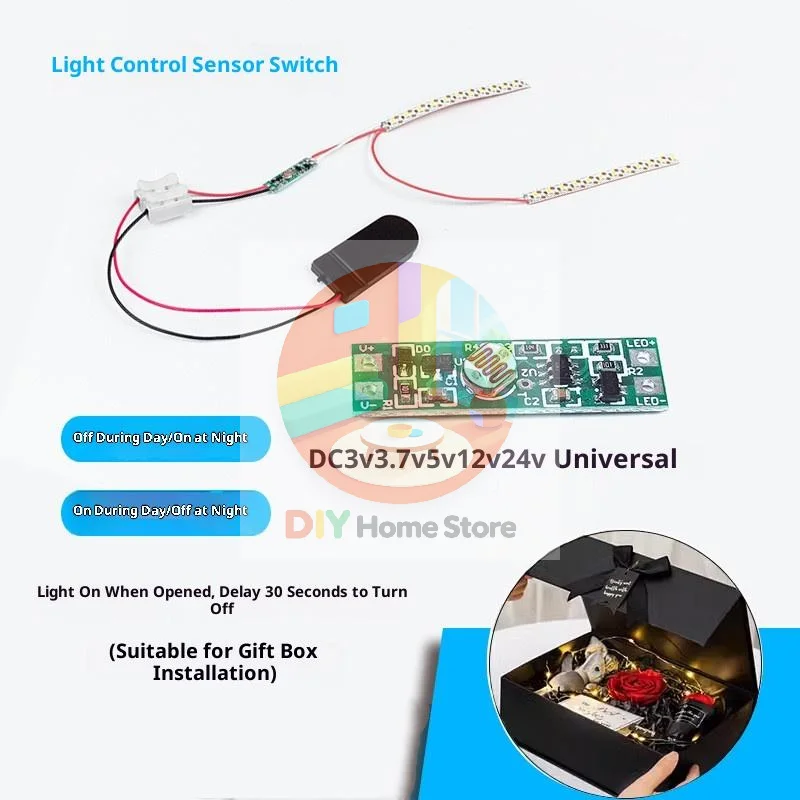 8mm Mini Photocell Light Sensor Switch Automatic On Off Lighting Control for Balcony Lights Use