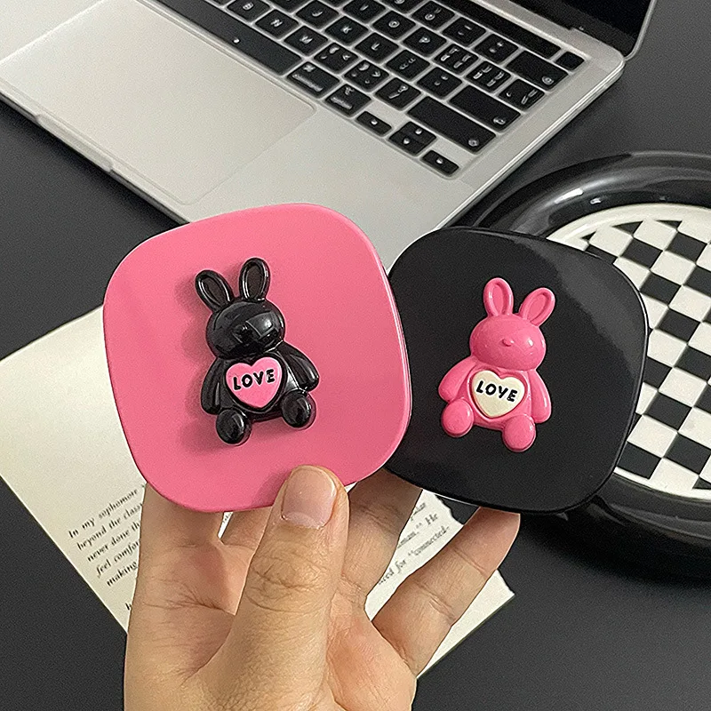 Color Blocking Bunny Lens Container Women INS Contacts Lens Case Men Color Contact Lenses Storage Box Portable Travel Set