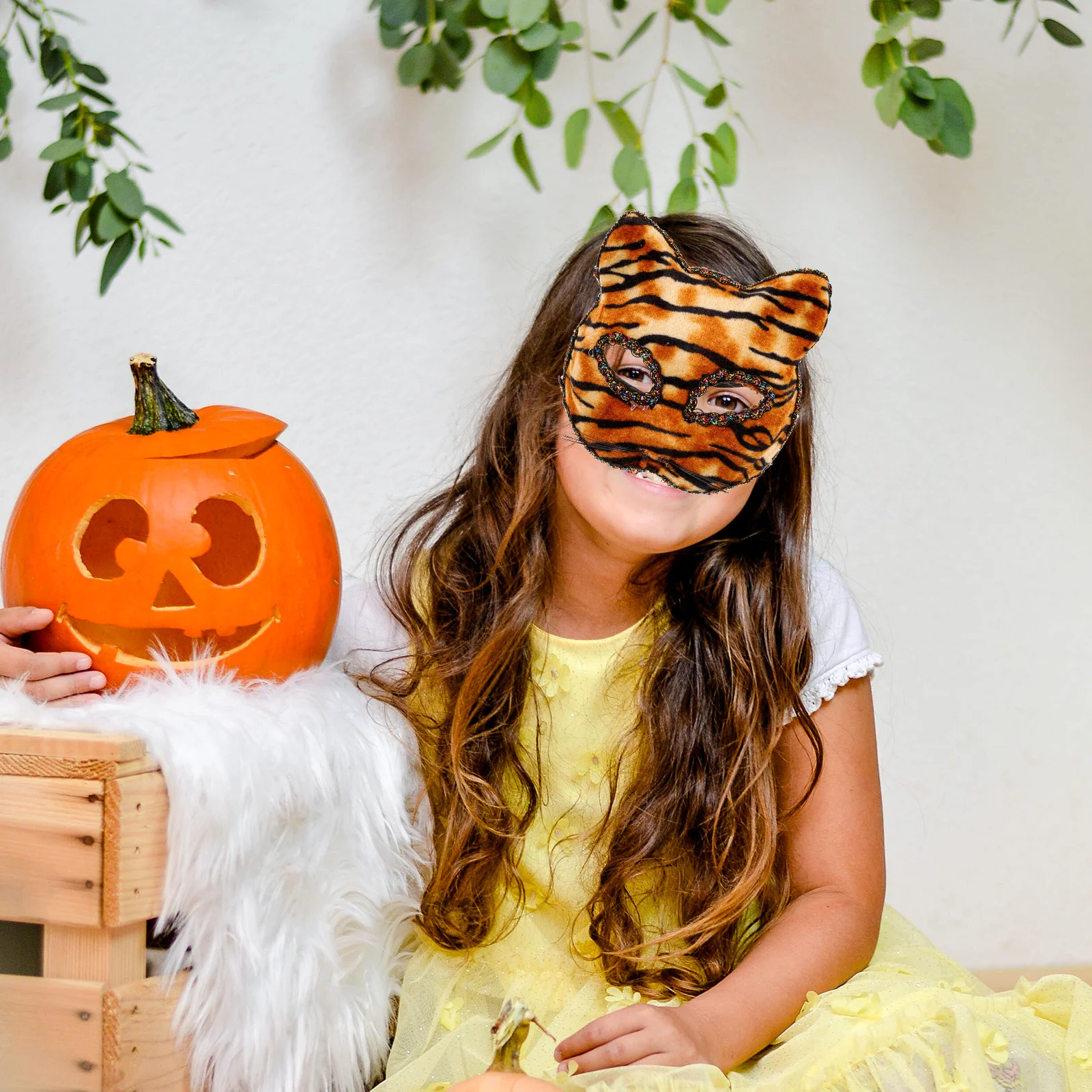 Półmaska tygrysa do cosplayu, na maskaradę, lekka, wygodna, trwała, dekoracyjna, prezent dla kobiet i mężczyzn.