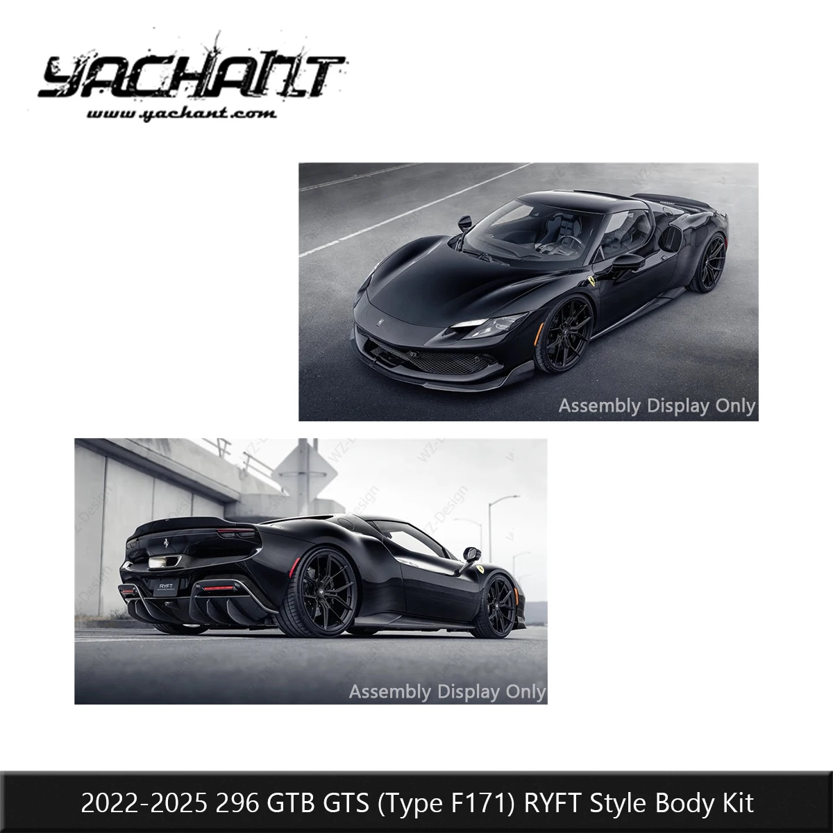 Dry Carbon Fiber RYFT Style Body Kit Fit For 2022-2025 Ferr 296 GTB GTS F171 Exotic Performance Styling Kit
