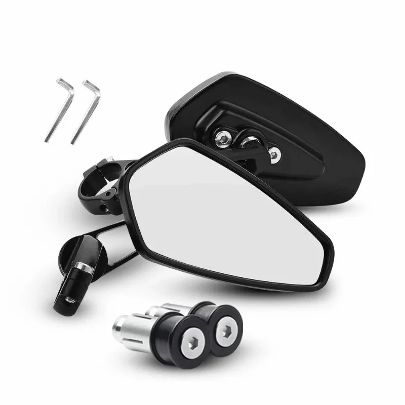 AliExpress NONE 2Pcs Motorcycle Mirrors Fits for 7/8" 22mm Bar End Side Rearview Mirror Universal Motorbike Bike Handlebar Rear View Mirrors