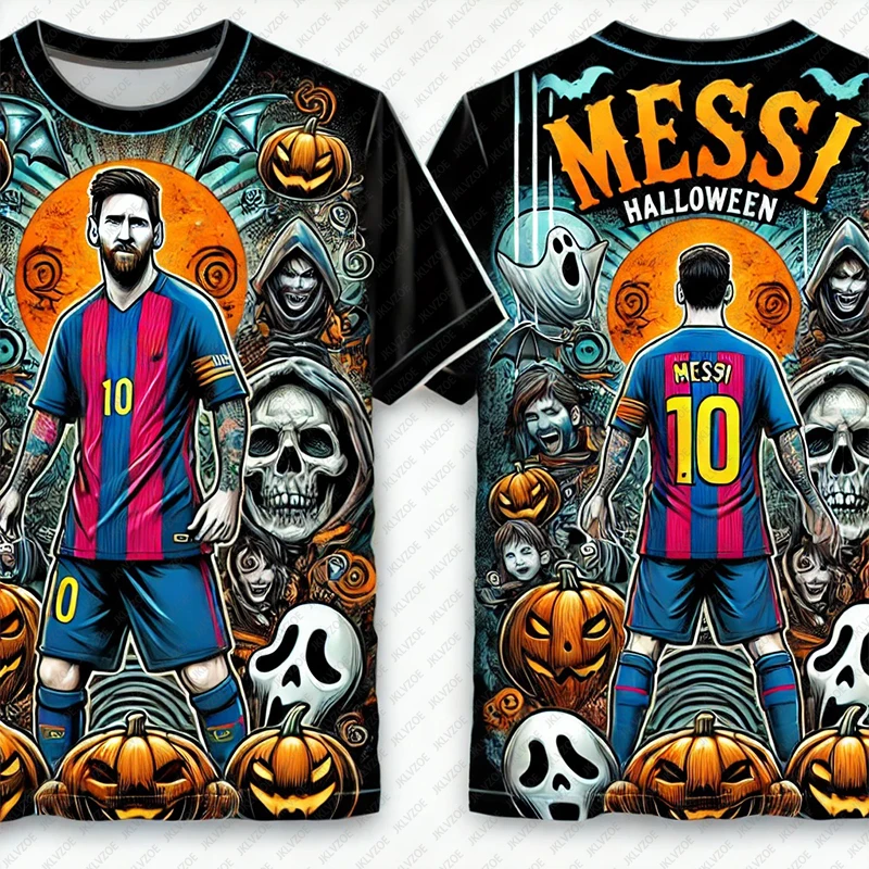 Miami Messi No.10 Football Jersey 24/25 Summer Fashion Casual Quick Drying Sports Shirt Oversized Children's Short Sleeved Shirt