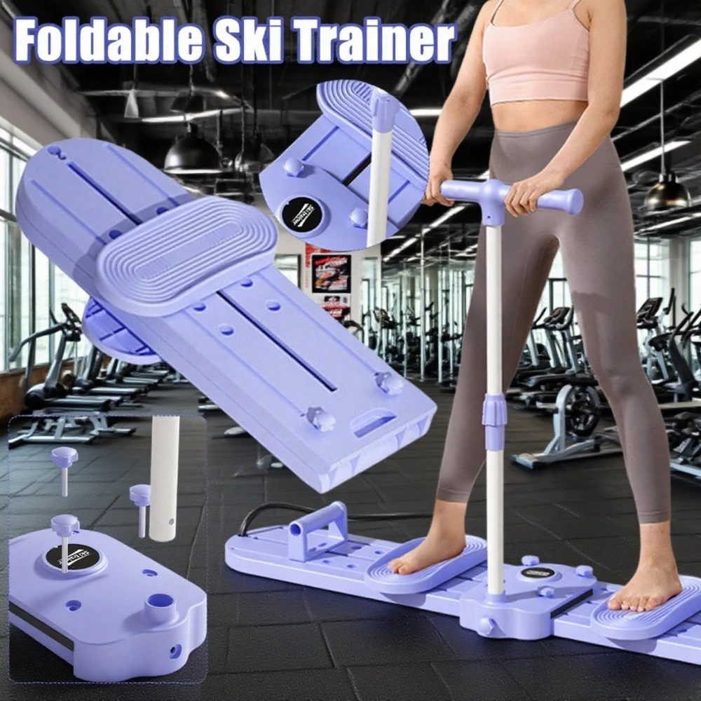 

Фитнес-лыжный тренажер Усилитель таза и бедер Многофункциональный имитация лыжного тренажера с ручкой и веревкой для тренировок всего тела