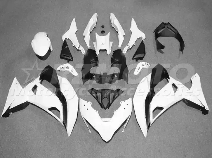 

4Gifts New ABS Motorcycle Fairings Kit Fit For KAWASAKI 650 ER6F 2017 2018 17 18 Bodywork Set Black White