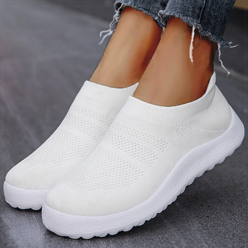 Shoes Women Knitting Sock Sneakers 2024 New Casual Shoes Female Sport Sneaker Tennis For Lady Fashion Loafers Women\'s Sneakers