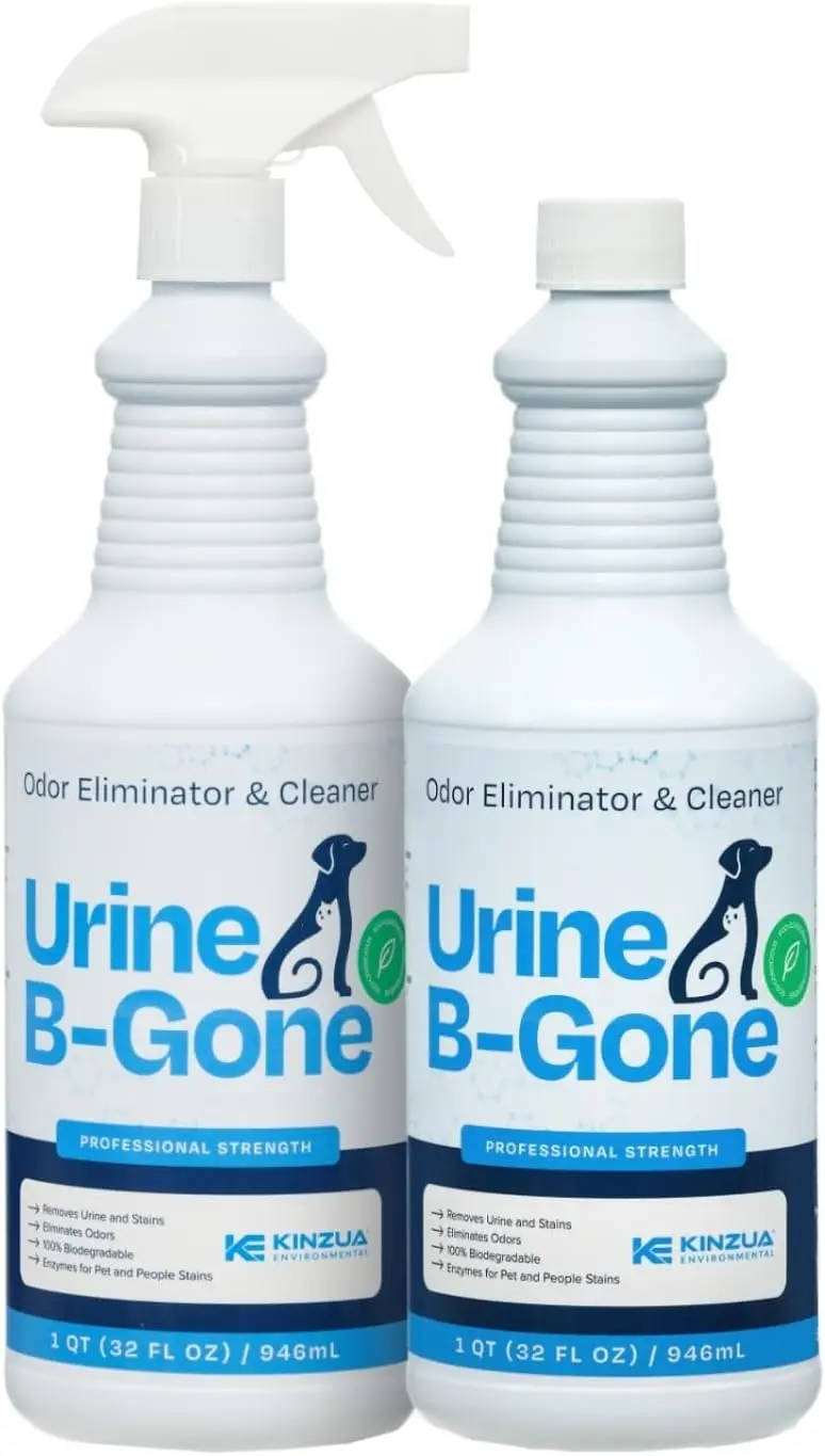 

Professional Enzyme Pet Stain & Odor Remover, 32oz Twin Pack for Carpets, Laundry & More