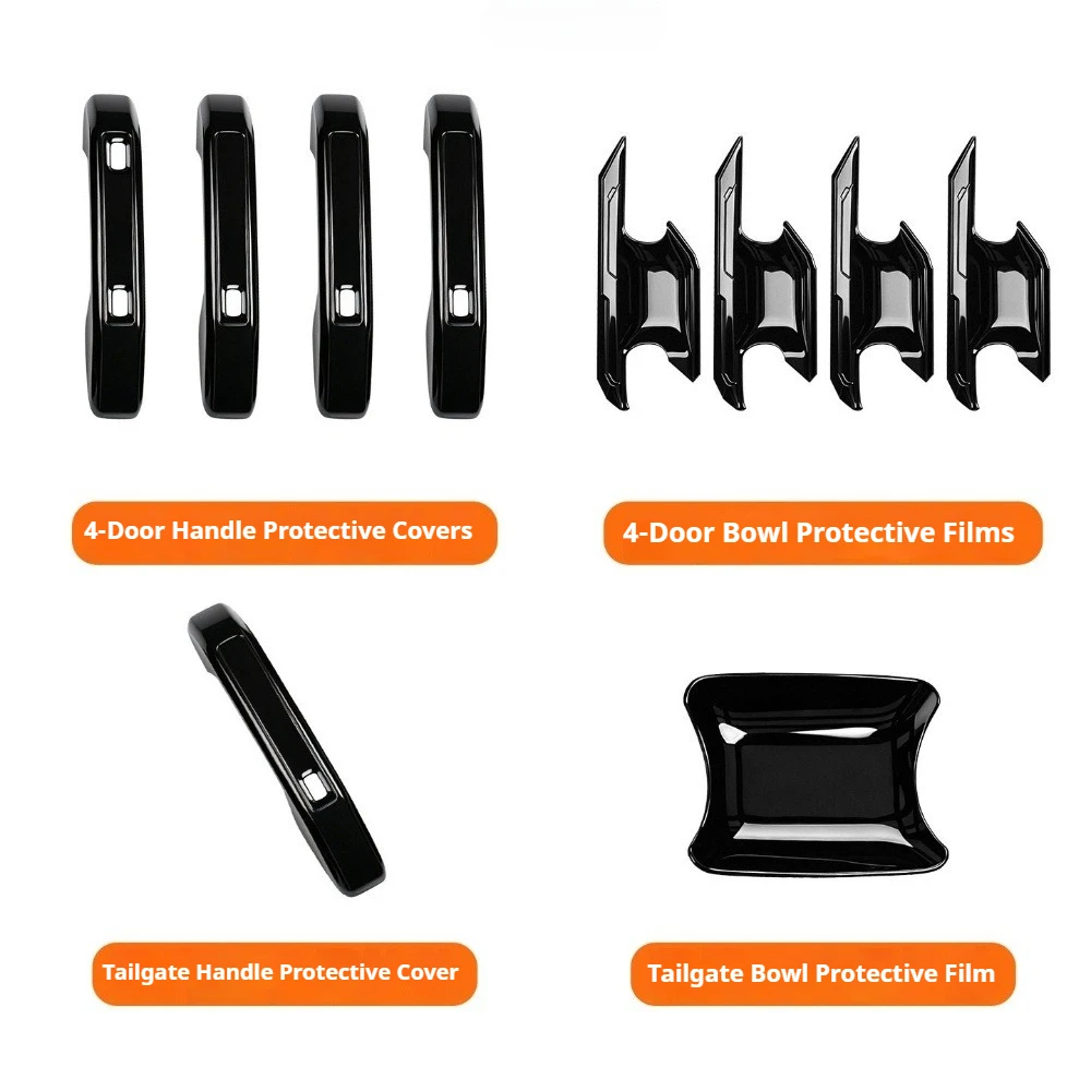 For Chery iCAR iCAUR V27 2026 ABS Glossy Black Door Handle Cover Tailgate Handle Bowl Protector Exterior Accessories view 6