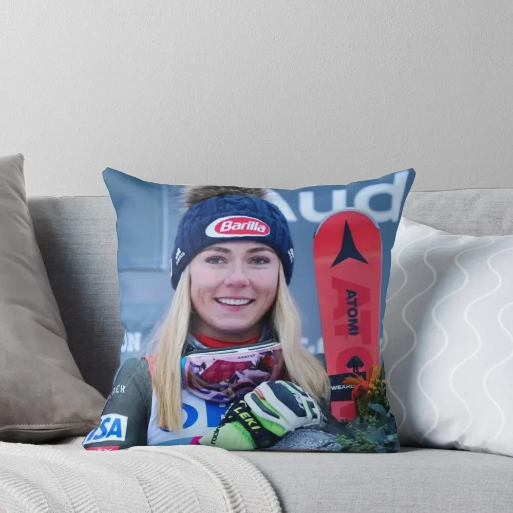 Mikaela shiffrin Throw Pillow Pillow Decor Christmas Covers Pillow