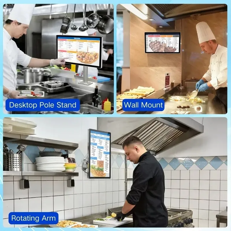 Hot Sale KDS Tablet 21.5 Inch Kitchen Display System Android 13 RK3588S2 Octa-core Industrial Touch PC for Smart Restaurant