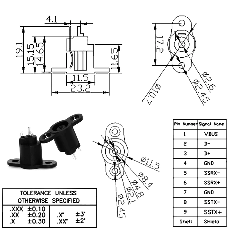 Waterproof Plug DC Scooter Lithium Electric Vehicle Connector DC Screw Hole Two-Pin Straight  Power Female Charging Cable with