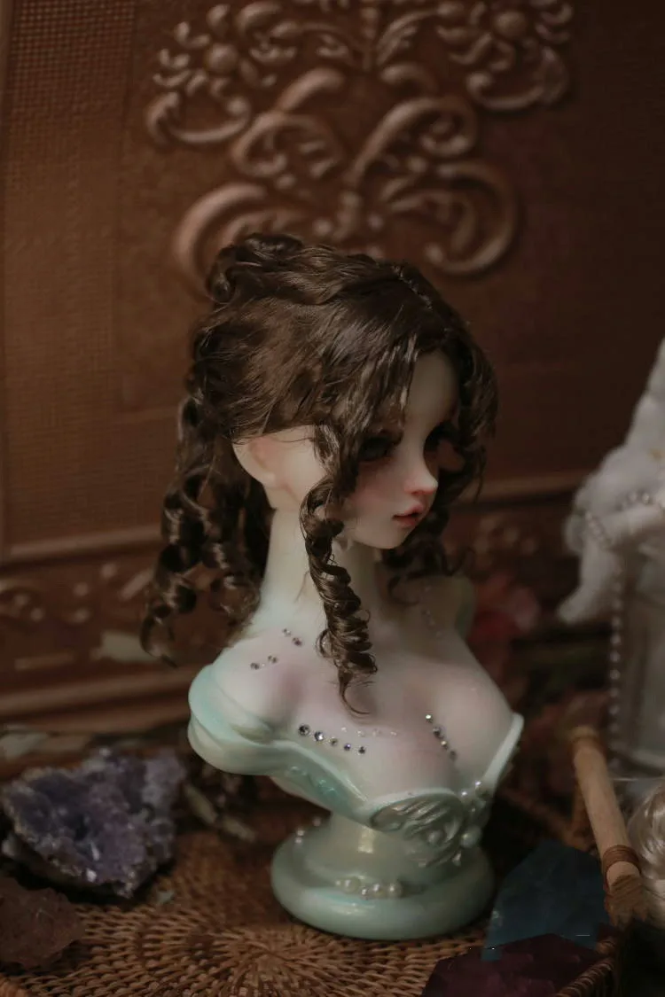 High-End 1/3 BJD Doll Styling Hair, Brown Royal Wig Free Shipping