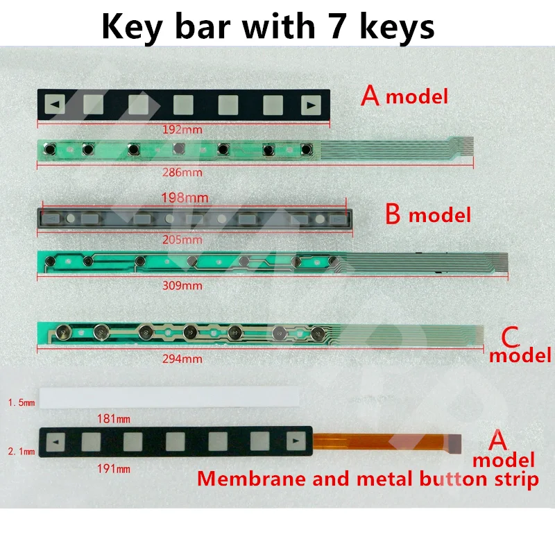 

For fanuc System OI Key Bar 7-Key A86L-0001-0298 A86L-0001-02980288 Silicone Bar A98L-0001-0519