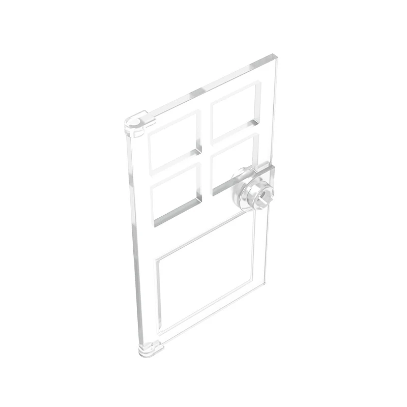 MOC PARTS GDS-876  Door 1 x 4 x 6 with 4 Panes and Stud Handle compatible with lego 60623 Assembles Building Blocks Tech toys