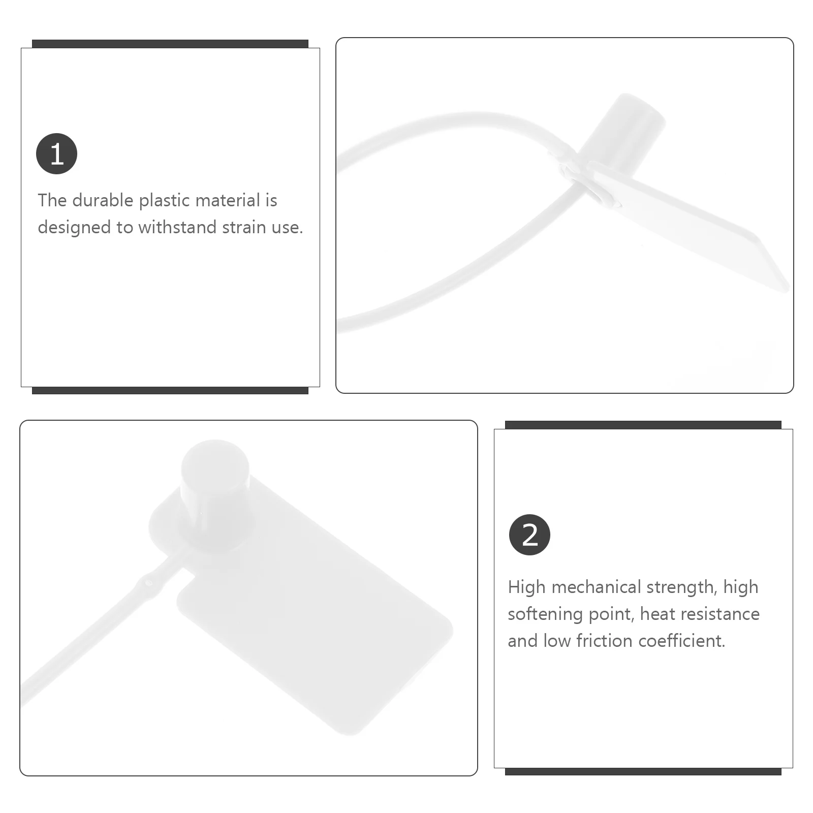 

100Pcs Durable Plastic Seal Lock Tag Tie Self-Locking Cable Ties for Bag Shoes Organizer Tag Lock Cable Tie Durable Ties