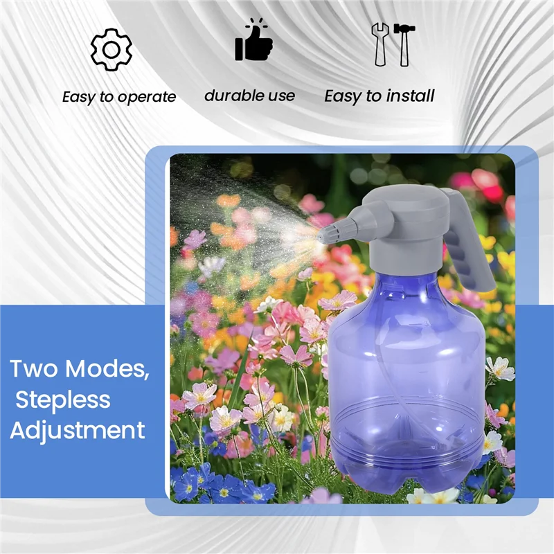 

D9-3L Electric Spray Bottle USB Rechargeable Automatic Watering Can Household Sprayer With Adjustable Nozzle Plant Mister